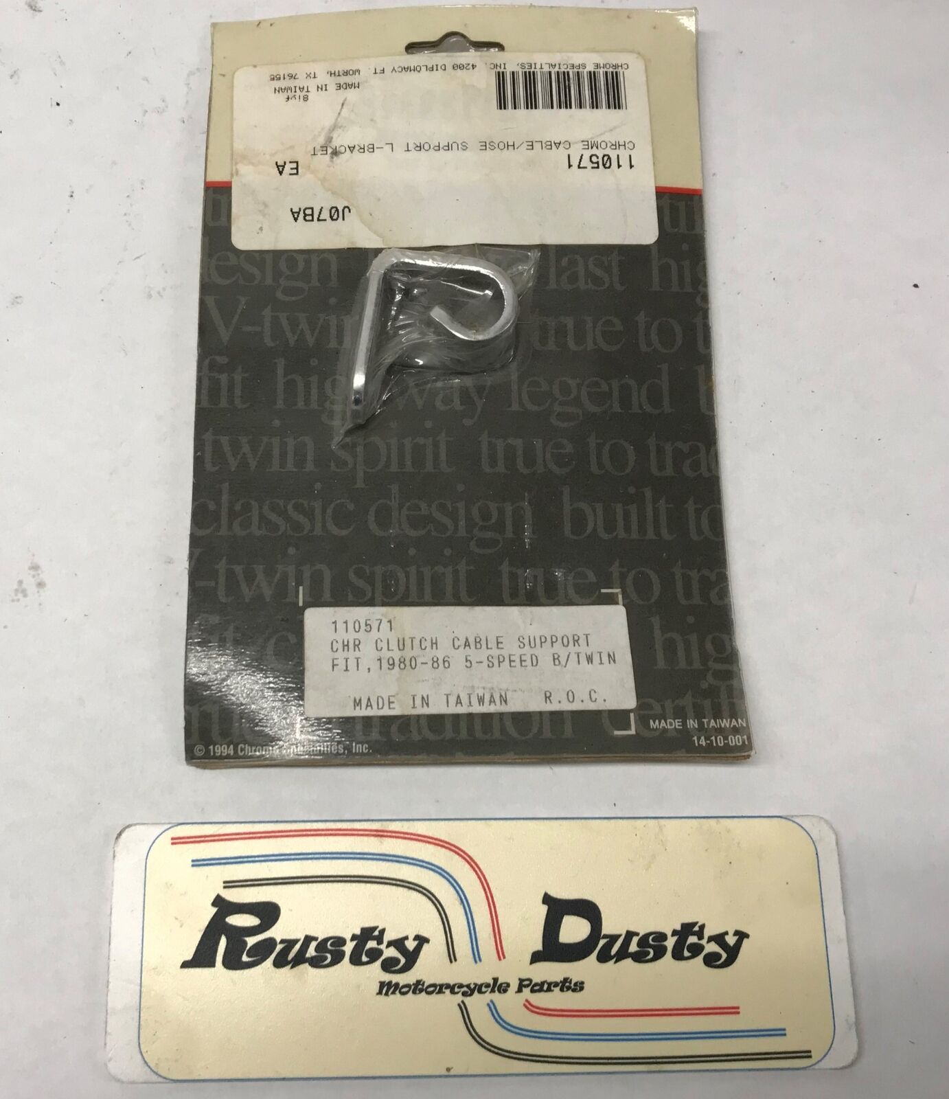 Chrome Harley Big Twin 5-Speed Clutch Cable Support 110571