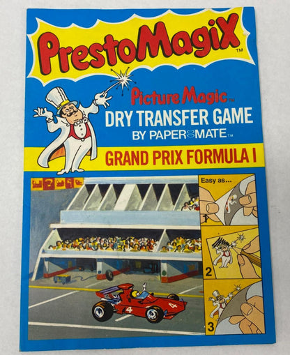Presto Magix Picture Magic Dry Transfer Game Paper Male Grand Prix Formula 1