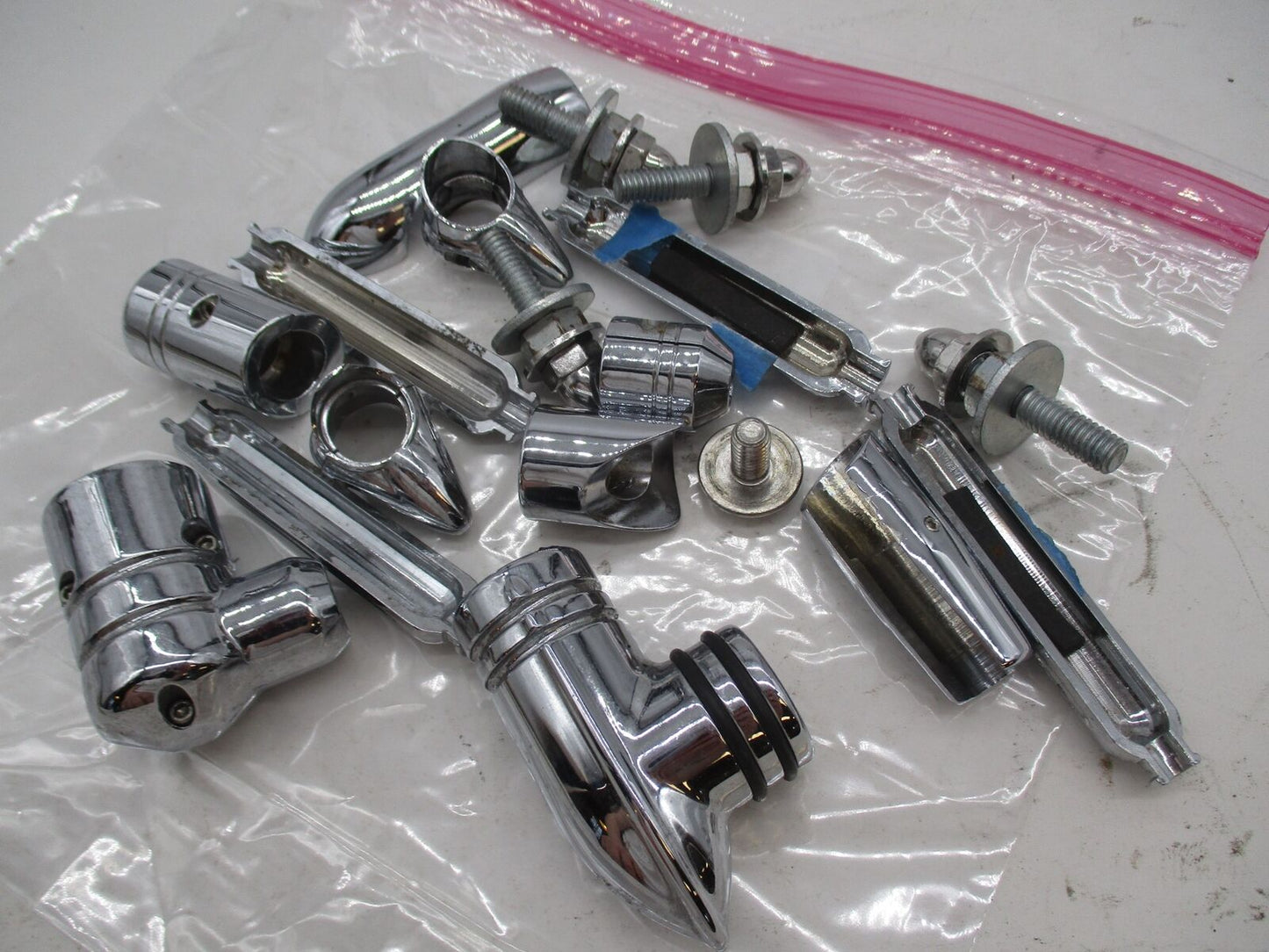 Mixed Lot of Harley Davidson Chrome Docking Point Hardware Parts