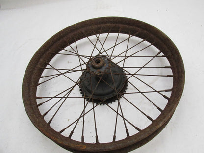 Antique Harley Hummer 18" Rear Wheel Rim w/ Spokes Hub & Drum Brake