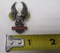 Yamaha Silver & Red Motorcycle Bike Cruiser Rider Vest Jacket Eagle Metal Pin