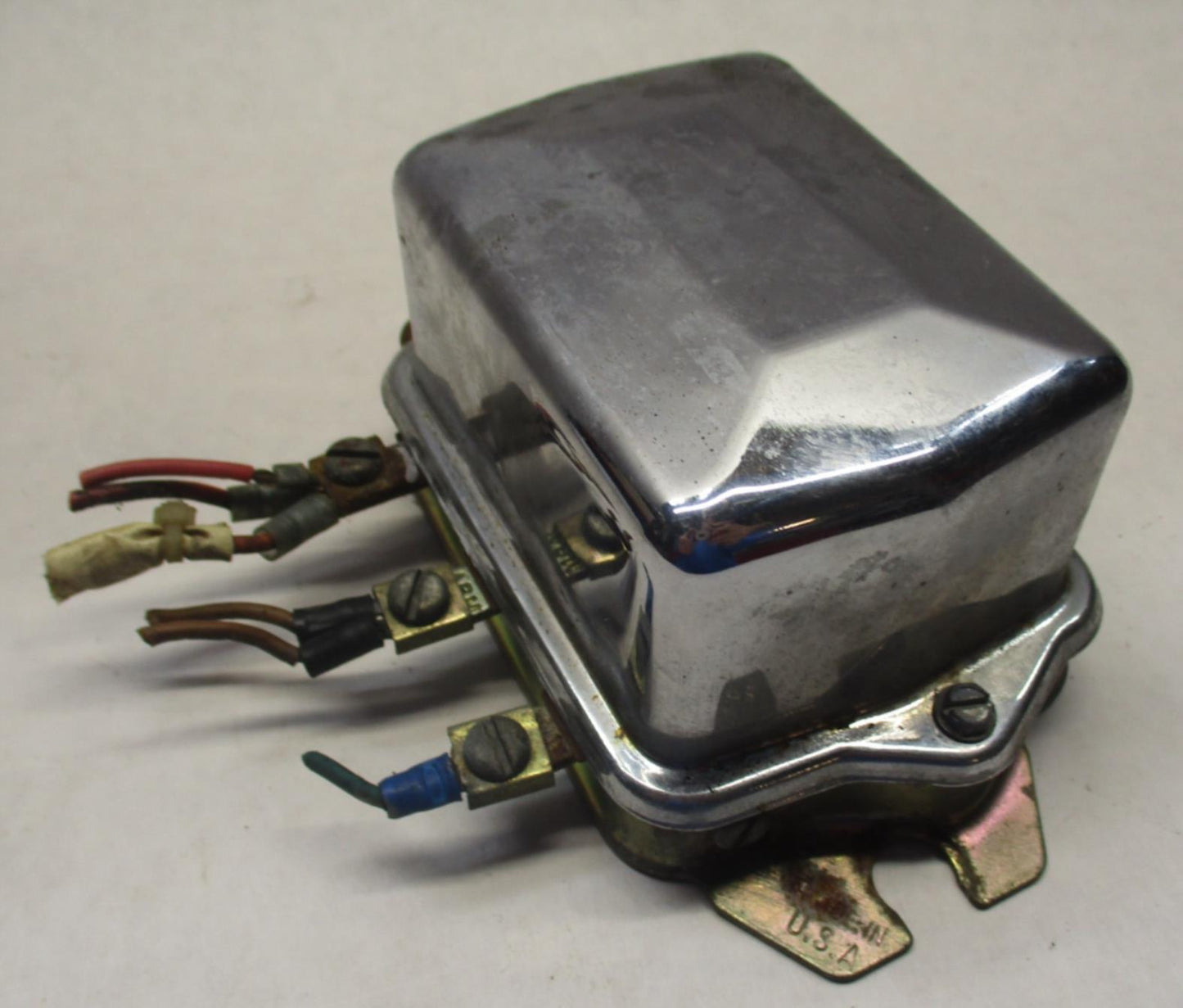Harley Davidson Ironhead Sportster XLH XLCH Delco Remy Regulator w/ Chrome Cover