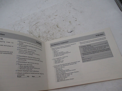 Vintage 1988 BMW Motorcycles Poof of Ownership Service History Booklet