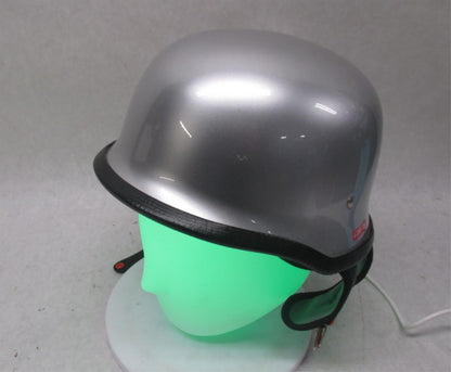 Outlaw Silver G103 Extra Small XS DOT Motorcycle Half Helmet