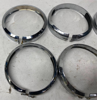 Lot of (6)  Harley Davidson Auxiliary Lamp Light Trim Rings