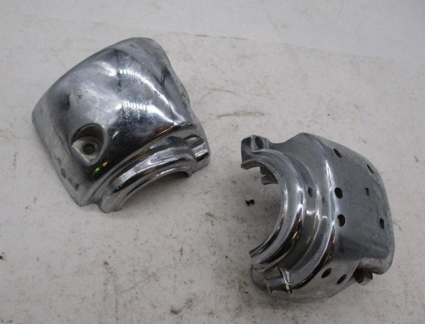 Harley Davidson Left Side Chrome Handlebar Switch Housing Top & Bottom