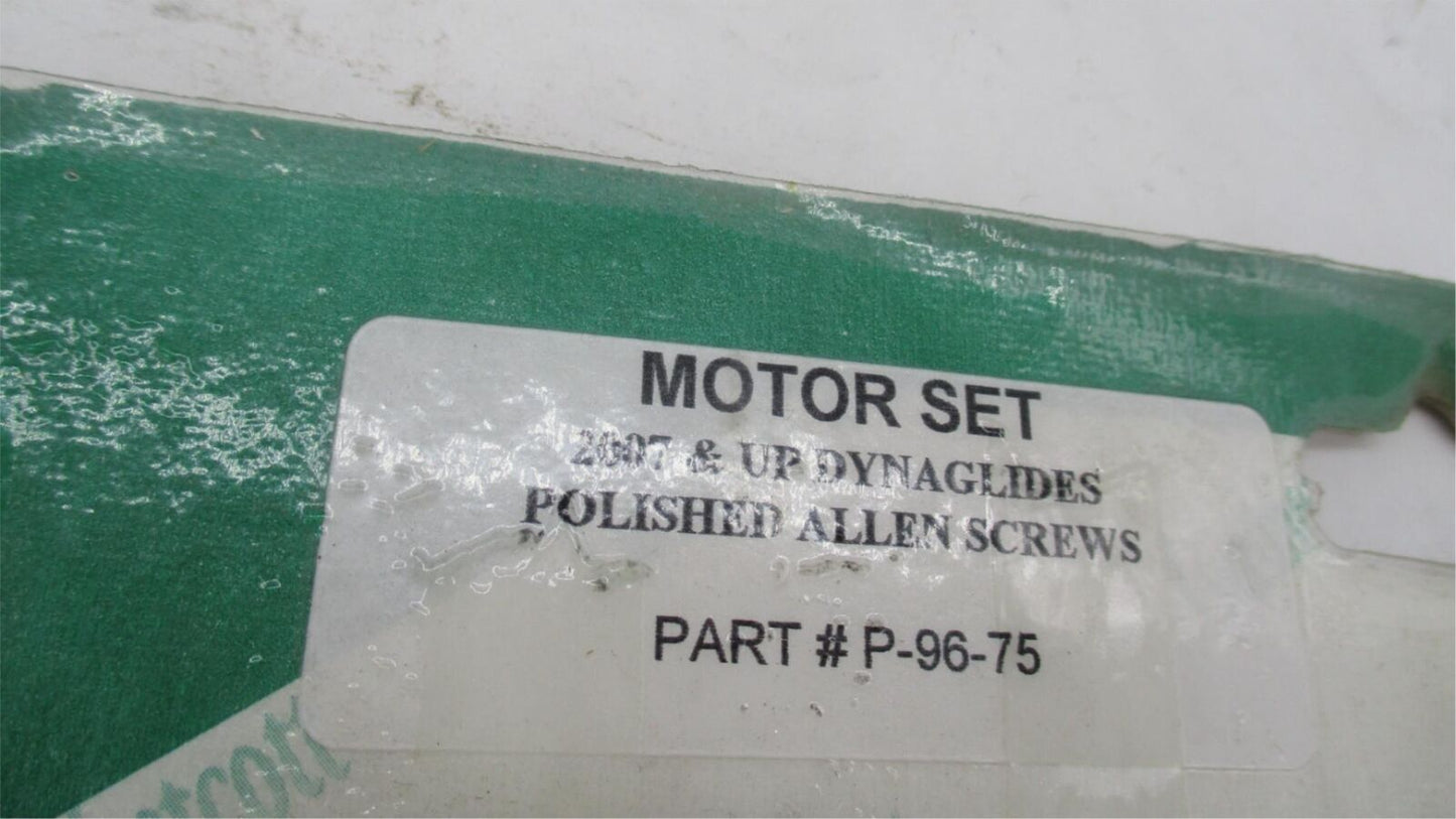 Harley Dyna Gardner Westcott Polished Chrome Motor Set Allen Screws P-96-75