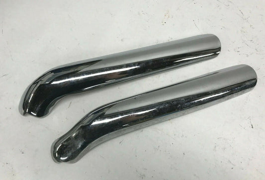 Harley Exhaust Heat Shields Staggered Dual 1984 - Up EVO Big Twin set