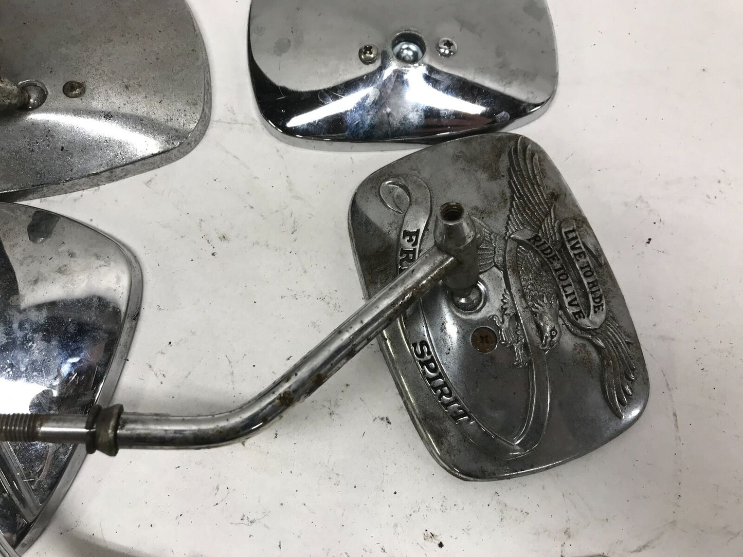 Lot of  (4) Harley Davidson aftermarket Mirrors Shovelhead Chrome Ironhead