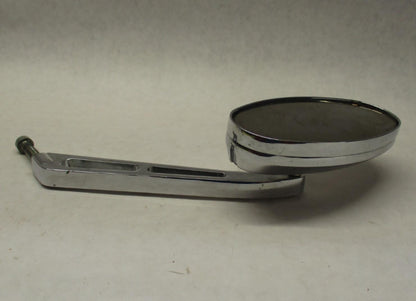 Harley Davidson Left Side Chrome Slotted Oval Shaped Mirror