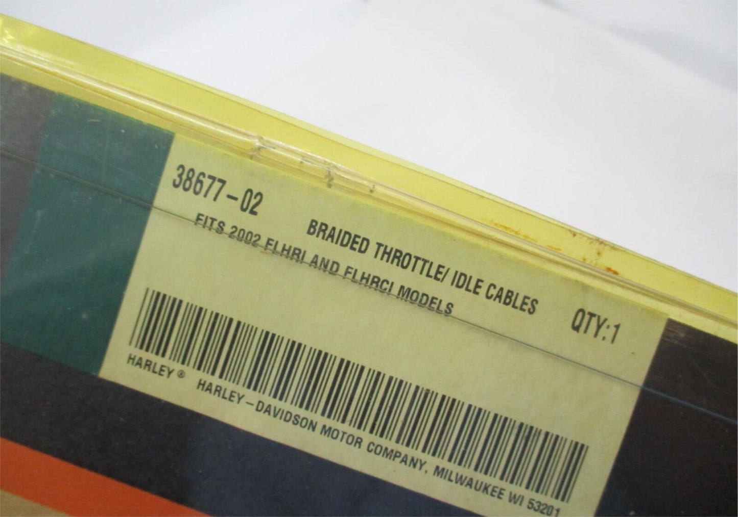 Harley Davidson Genuine NOS Braided Throttle Idle Cables 38677-02