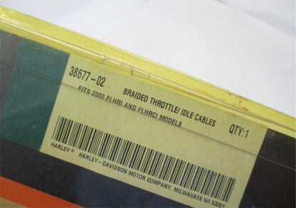 Harley Davidson Genuine NOS Braided Throttle Idle Cables 38677-02