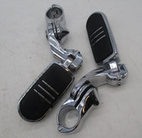 Harley Davidson Pair of Streamliner Highway Pegs with Engine Guard Clamps