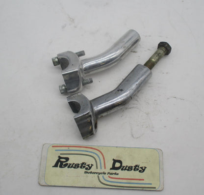 Lot of 2 Left Sides Harley Davidson Handlebar Clamp 4" Risers