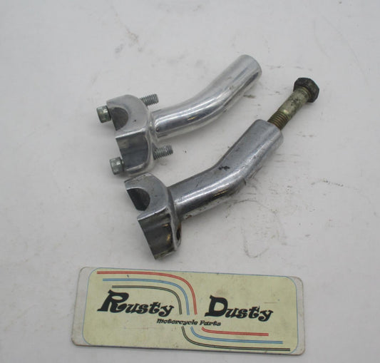 Lot of 2 Left Sides Harley Davidson Handlebar Clamp 4" Risers