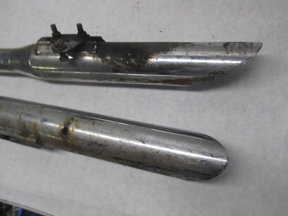 Set of Harley Davidson Shovelhead Vintage Slash Cut Drag Pipes