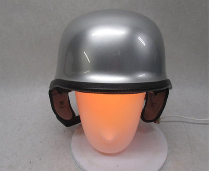 Outlaw Silver G103 Extra Small XS DOT Motorcycle Half Helmet