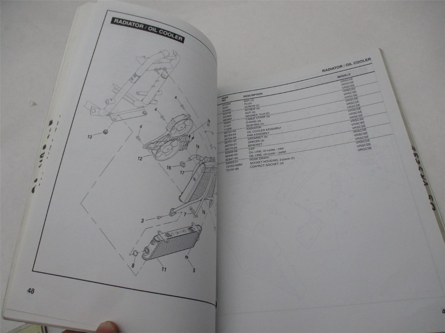 Harley Davidson Official Factory Genuine 2005 VRSCSE Parts Catalog 99458-05