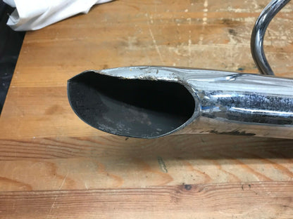 Harley Slash Cut Single Pipe Exhaust Shovelhead FX FXR Touring