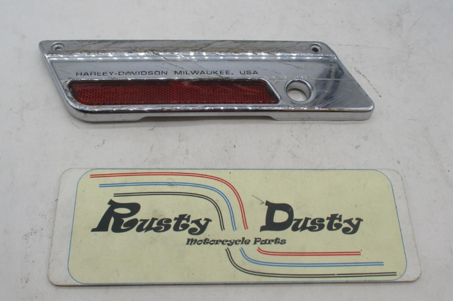 Harley Davidson Genuine Left Chrome Saddlebag Latch Hinge Face Plate 90603-93A