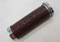 Harley Davidson Leather Waffle Weave Custom Wrapped Grip w/ "Norman" inscribed