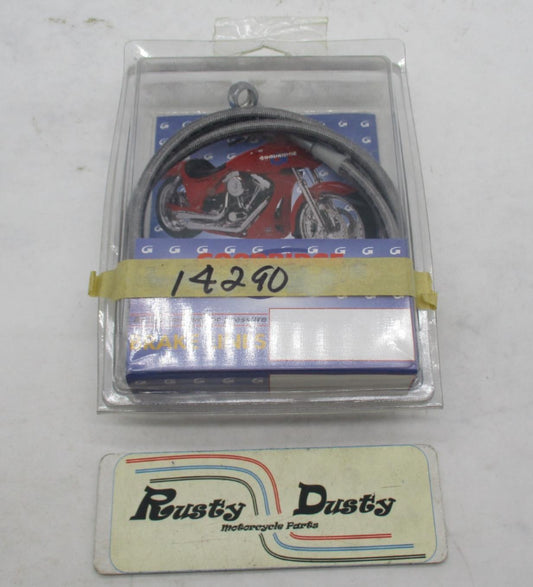 Goodridge Clear Coated Stainless Steel Braided Front Line Kit 14290 FLST FLSTC