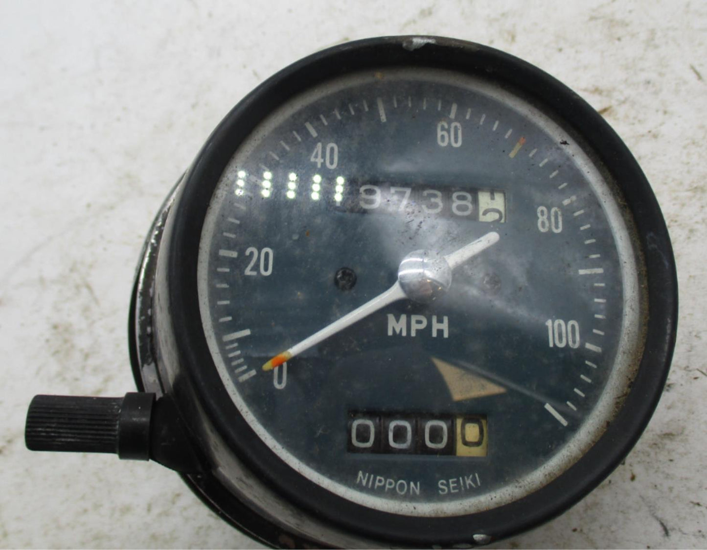 Vintage Motorcycle Nippon Seiki Speedometer Speedo Gauge Clock 110 mph