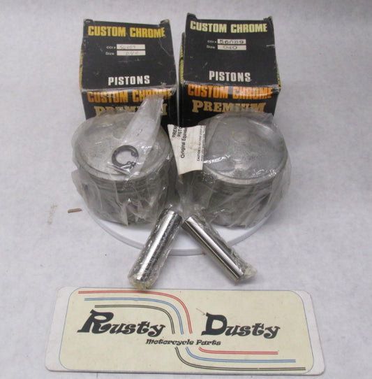 Pair of Harley Davidson Custom Chrome .040 Pistons 56-089
