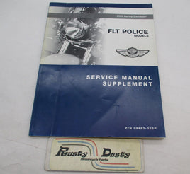 Harley Davidson Official 2003 FLT Police Service Manual Supplement 99483-03SP