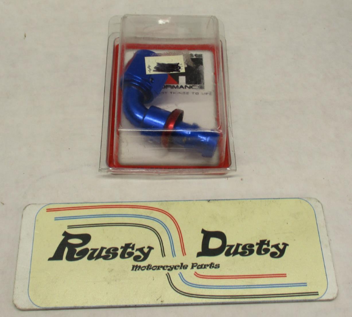 Redhorse Performance 90 degree AN/JIC Hose End Push Lock - Blue 2090-08-1