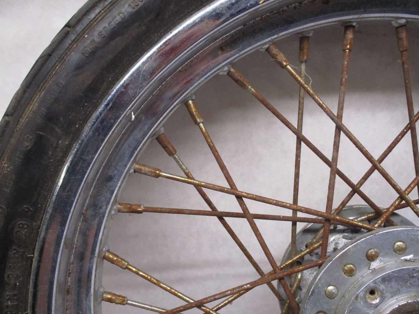 Harley Davidson Narrow Glide 19X3.25 19" x 3.25" Front Dual Disc Wheel w/ Tire