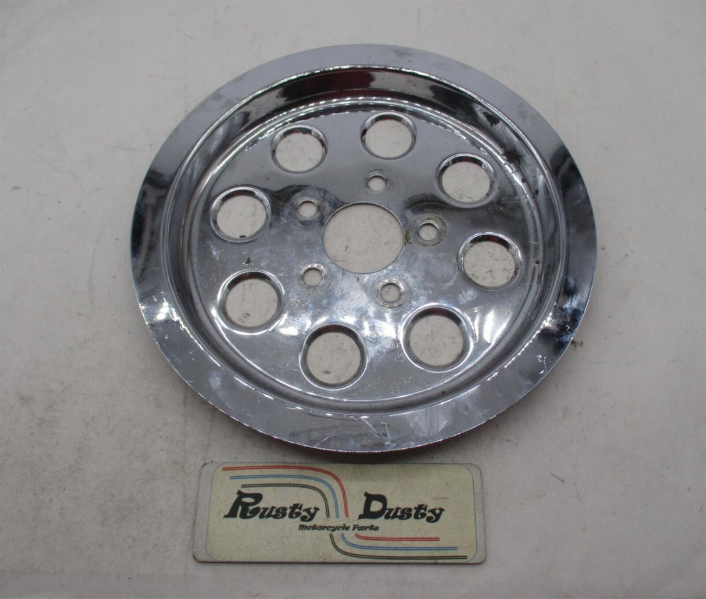 Harley Davidson 5 Hole Sprocket Chrome Cover 11" Diameter