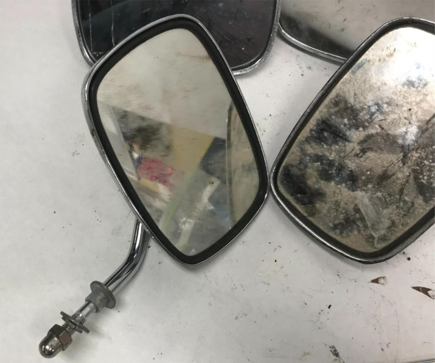 Lot of  (4) Harley Davidson aftermarket Mirrors Shovelhead Chrome Ironhead