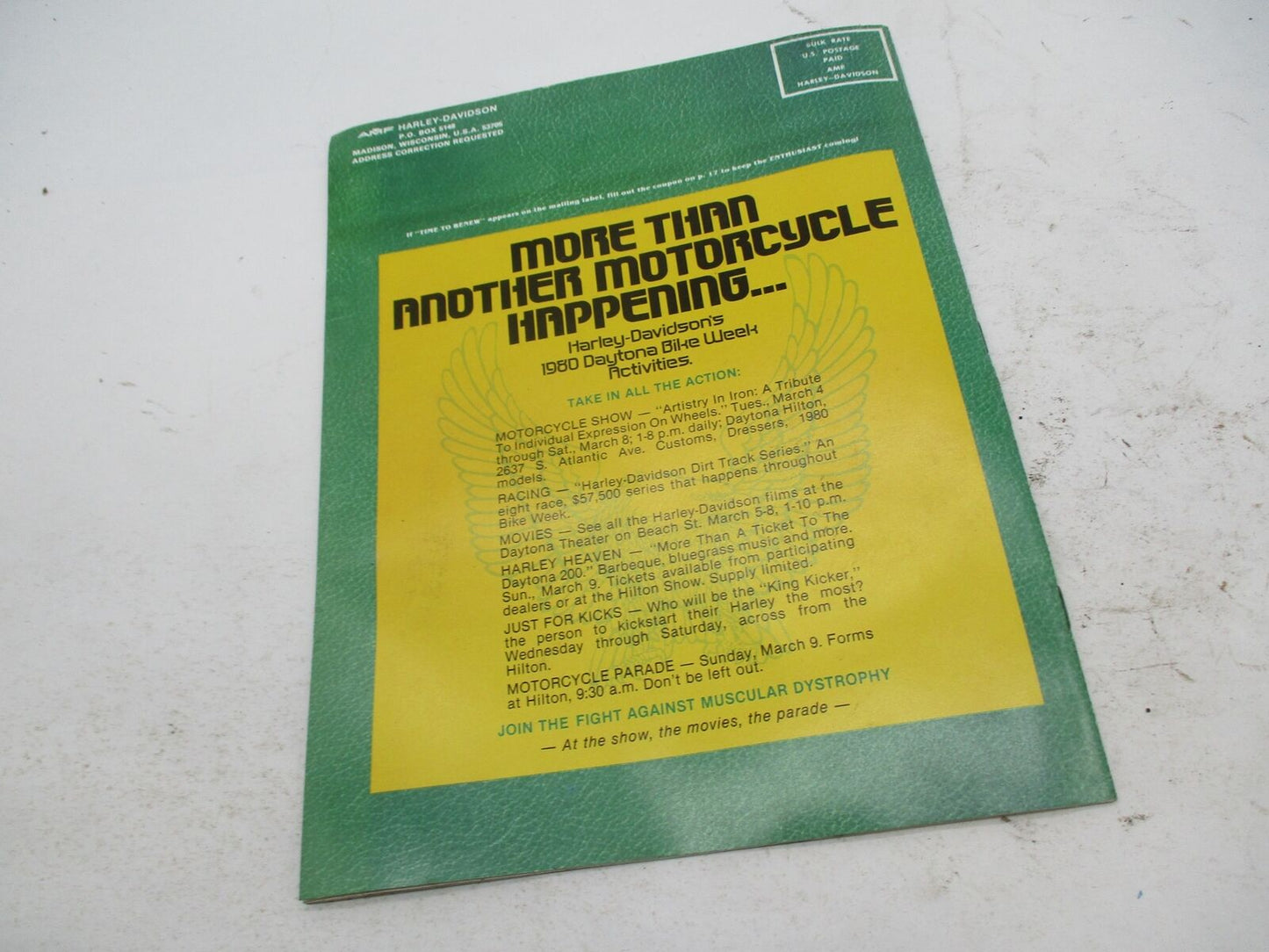 Harley Davidson Enthusiast Motorcycle Magazine Spring 1980
