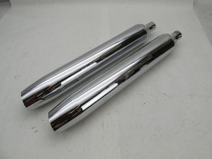 Set of Harley Davidson Touring Chrome Stock Exhaust Mufflers 65547-07 65354-07