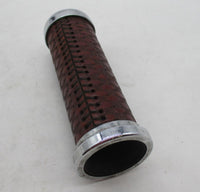 Harley Davidson Leather Waffle Weave Custom Wrapped Grip w/ "Norman" inscribed