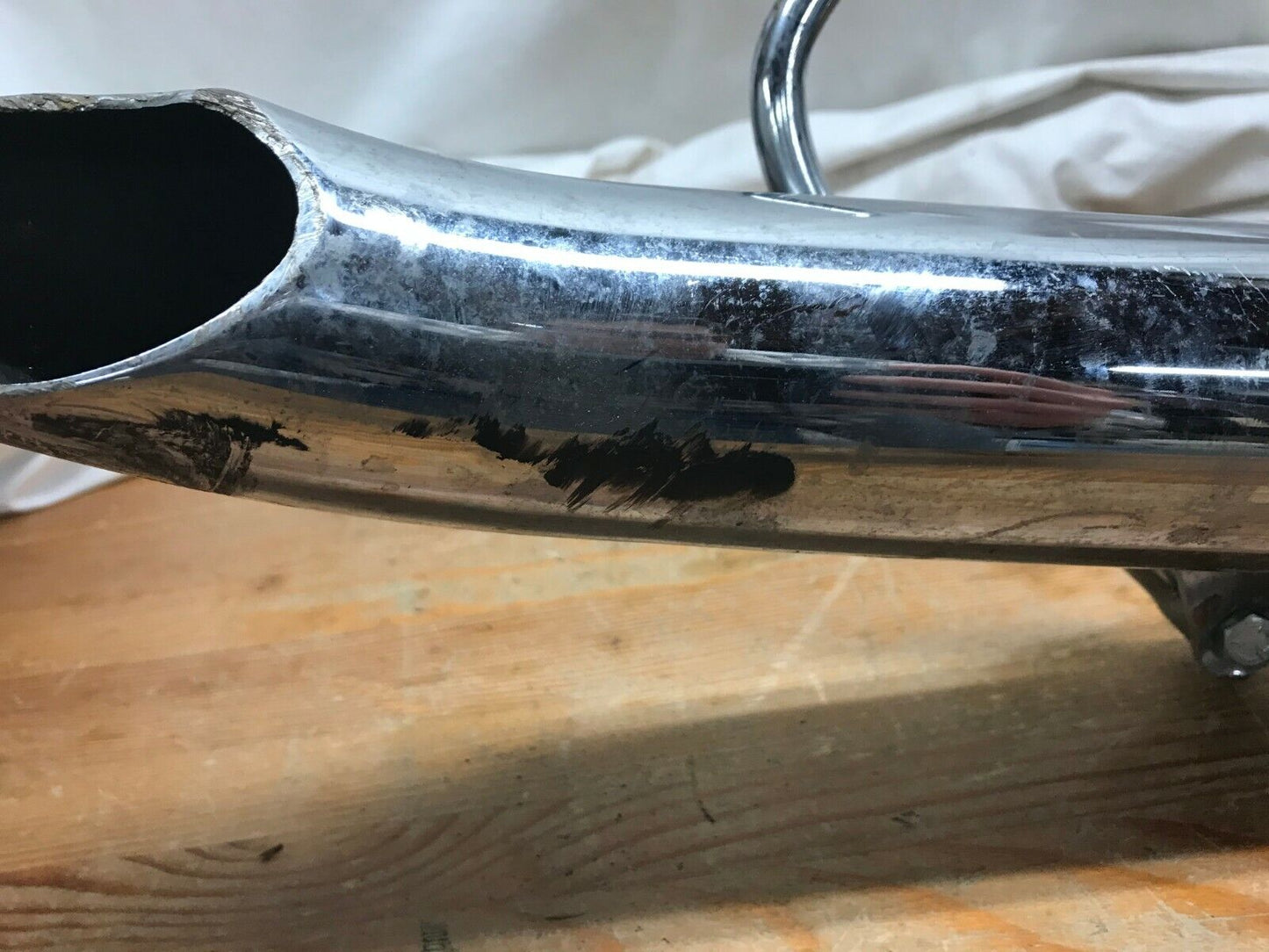 Harley Slash Cut Single Pipe Exhaust Shovelhead FX FXR Touring