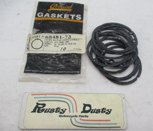 Lot of (11) Harley Davidson James Gaskets Turn Signal Lens Gaskets 68481-73
