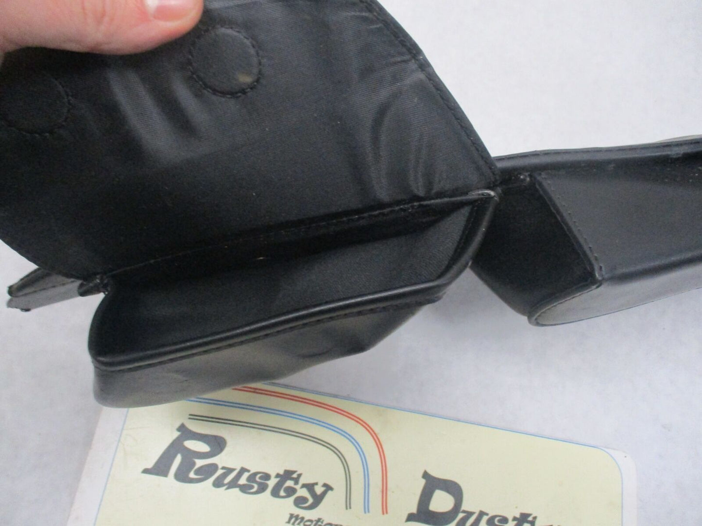 Harley 2014-22 Genuine Leather 3 Pocket Batwing Windshield Fairing Pouch