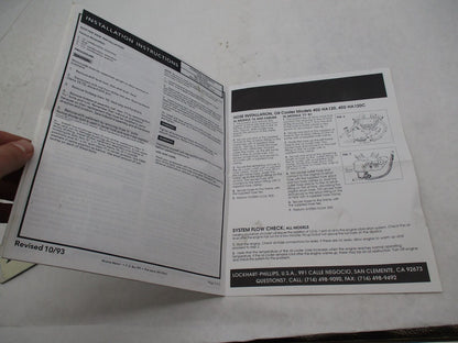 Harley  Lockhart Oil Cooler Installation Instructions 402-HA120 402-HA120C