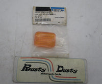 Drag Specialties NOS Motorcycle Mini Baron Amber Marker Light Lens 2040-0301