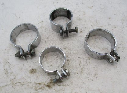 Mixed Lot of Chrome Muffler Exhaust Pipe Clamps Norton Triumph BSA 1-7/8"