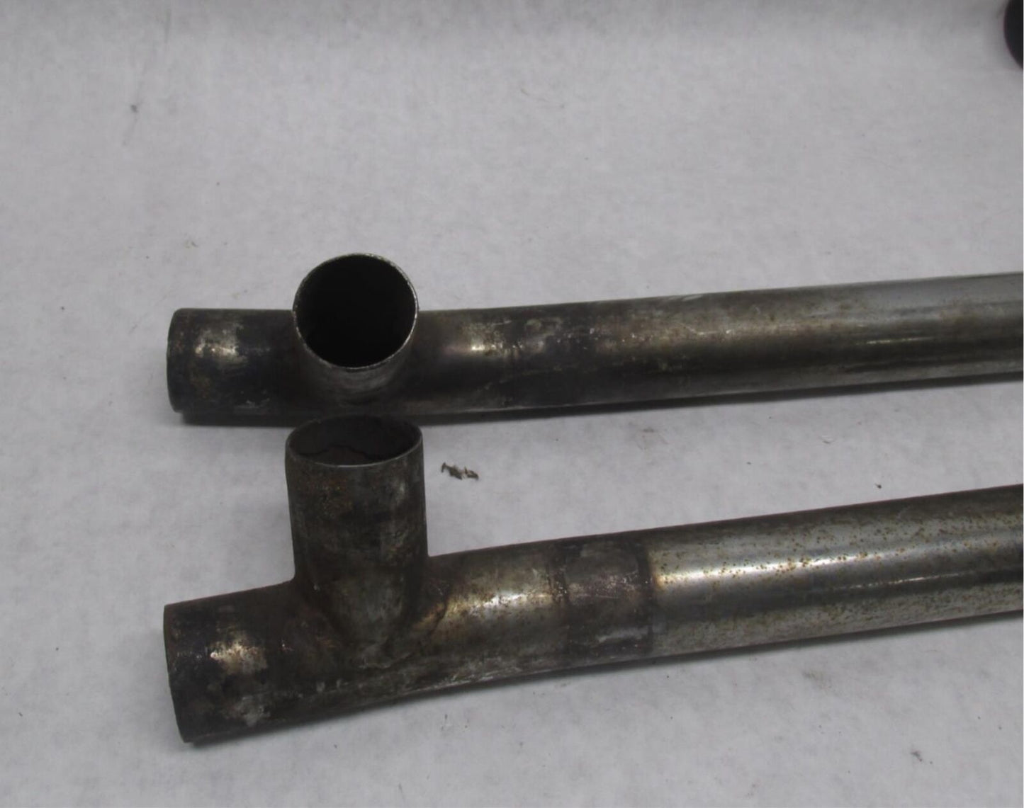 Pair of Vintage Moto Guzzi Motorcycle Exhaust Header Pipes