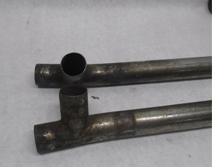 Pair of Vintage Moto Guzzi Motorcycle Exhaust Header Pipes