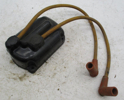 Vintage Motorcycle Coil Ignition Pack Cover w/  Spark Plug Wires