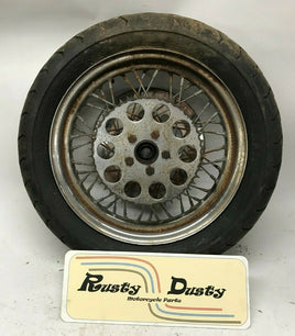 16" Disc Brake Rear Wheel Hub Flange Rim  Harley Shovelhead 47 T Sprocket & Tire