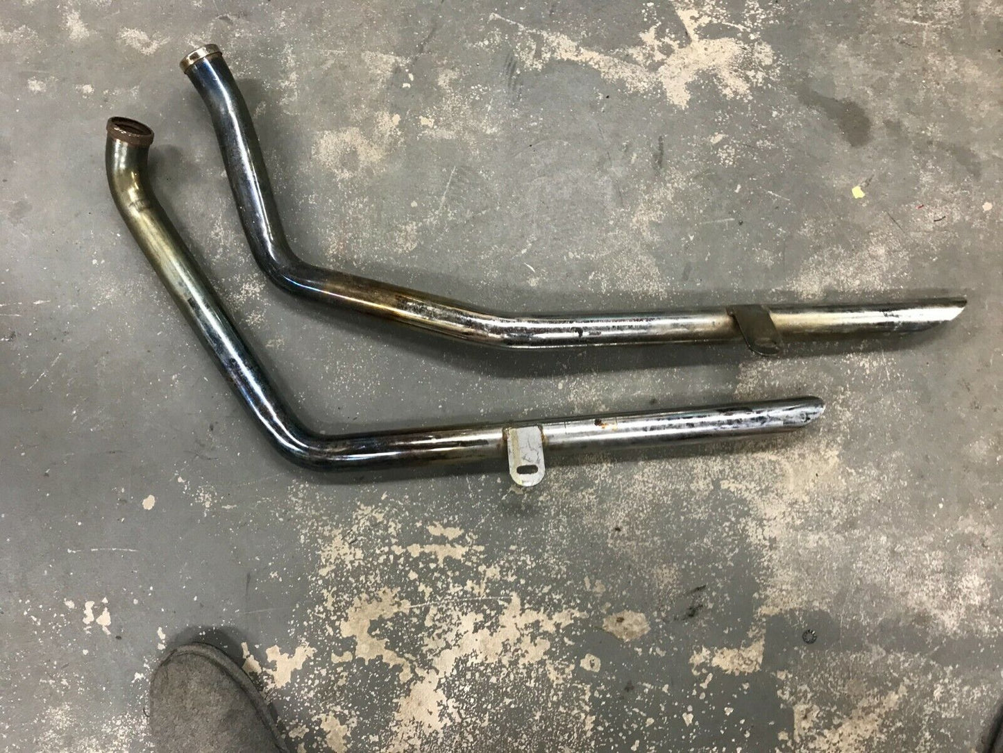 Harley Ironhead sportster Shovelhead 1 ¾” slash cut Straight exhaust drag pipes