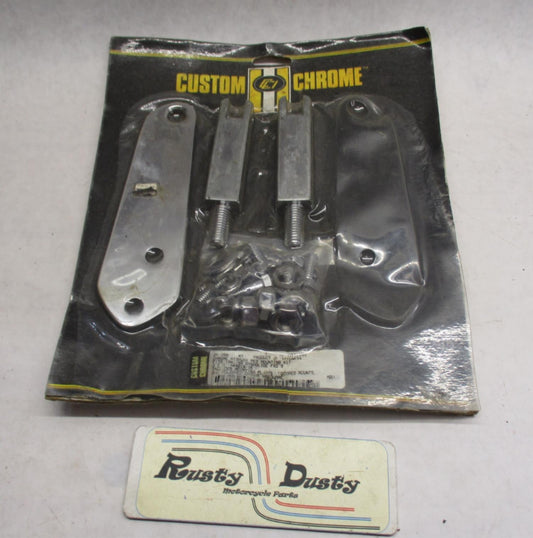 Custom Chrome 25-256 Harley Chrome Highway Peg Mounting Kit 1991-95 Dyna-Glide