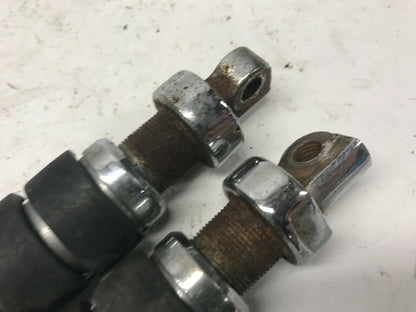 Pair (2) Original Harley Touring Highway Foot Peg Chrome Metal Rubber Shovelhead