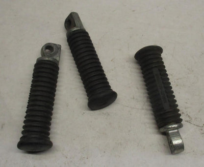 Lot of 3 Harley Davidson Passenger Round Stock OEM Footpegs Rubber